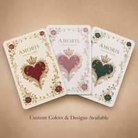 Cartes à Jouer de Luxe en Feuille d'Or, Design Personnalisé, Coffret Cadeau Premium, Jeu de Société Classique en Papier Personnalisable en Gros