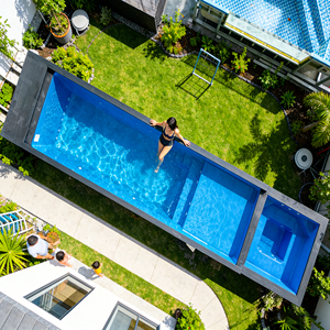 สระว่ายน้ำไฟเบอร์กลาสคุณภาพสูงสำหรับครอบครัว ติดตั้งง่าย ตั้งบนพื้นดิน ทนทานต่อรังสียูวี ทนทานต่อการแตกร้าว ปรับขนาดได้ตามต้องการ - Product Image 2