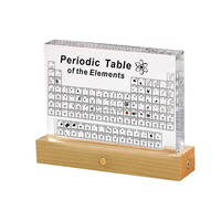 Light Up Acryl Chemical Element Table Display Klares Acryl-Perioden system mit 83 Arten realer Elemente