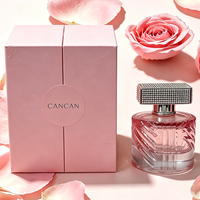 Flacon de parfum vide haut de gamme de 50 ml avec bouchon rectangulaire argenté et atomiseur à sertir (personnalisable)