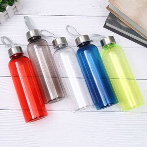 YS307 Friendly Promotional Custom logo <b>Plastic</b> Water Bottles 500ml BPA Free Sports Fitness New 1000 ml with Stainless Steel Lid - Product Image 3