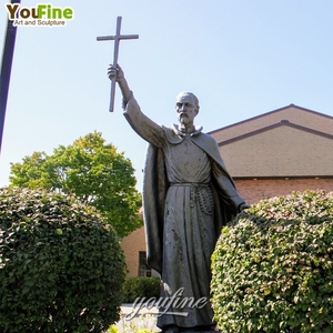 Estatuas Religiosas de San <span class=keywords><strong>Isaac</strong></span> Jogues de Bronce Fundido, Tamaño Real, para Exteriores - Product Image 4