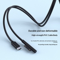 Câble de charge rapide Type-C compatible avec la tablette Microsoft Surface Pro 7/6/5/4/3/Go avec transfert de données, modèle IMX596
