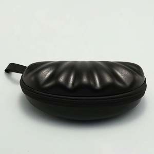 Estuche de Gafas de Sol con Forma de Concha, Bolsa de Almacenamiento de Gafas con Cierre, Estuche de Gafas de Cuero EVA de Gran Tamaño - Product Image 1