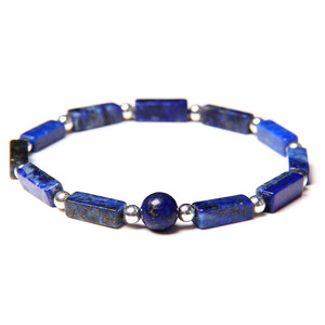 Braccialetto di perline di pietra quadrata di lapislazzuli <span class=keywords><strong>ametista</strong></span> naturale <span class=keywords><strong>bracciale</strong></span> rettangolare di lapislazzuli lilla energy yoga - Product Image 4