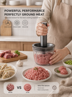 Hachoir Électrique 5-en-1 Rechargeable USB, Mini Hachoir à Viande et Légumes, Appareil de Cuisine pour la Maison (OEM)