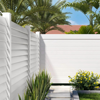 Panneau de clôture à persiennes semi-occultantes en PVC de 1,80 m, écran d'intimité durable pour l'extérieur, pour jardin et villa