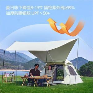 Camping Diary 2 In 1 <b>Tent</b> And Tarp 4 5 Person Fully Automatic Quick Opening Outdoor Camping Portable Folding With Mat - Product Image 4