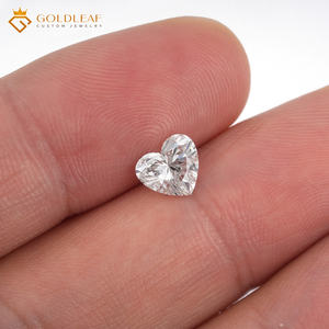 Diamants en vrac cultivés en laboratoire Goldleaf IGI, taille cœur, 1ct 2ct 3ct, VVS VS, percés au laser, couleurs fantaisie, pour la fabrication de bijoux - Product Image 5