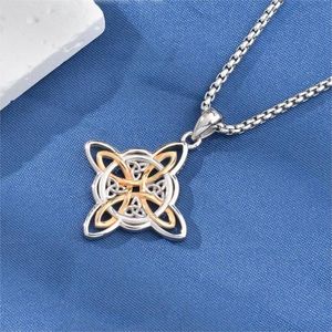 Wicca Pagan penyihir kalung simpul dengan ibu dari mutiara 316l baja tahan karat Pvd 18k berlapis perhiasan emas kalung simpul <span class=keywords><strong>Celtic</strong></span> - Product Image 6