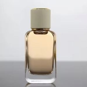 Flacon de parfum en verre rectangulaire haut de gamme à fond épais, vide, avec bouchon, 50 ml, 100 ml, faible MOQ - Product Image 1