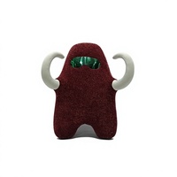 Fauteuil d'appoint en forme de monstre mignon, tissu bouclé tweed, design moderne et minimaliste, fauteuil de loisirs rembourré en mousse pour salon