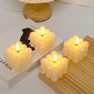 Luces Decorativas de Caramelo en Cubos Estilo Ins, Velas Electrónicas Románticas, Pequeñas Lámparas LED Nocturnas para Crear Ambiente - Product Image 3