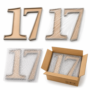Numéro de bâtiment 3D <span class=keywords><strong>en</strong></span> acier inoxydable avec revêtement <span class=keywords><strong>en</strong></span> poudre personnalisé pour hôtel, appartement, bureau, mur, plaque de numéro de maison <span class=keywords><strong>en</strong></span> métal - Product Image 5