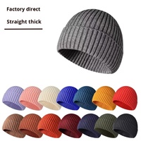 Herfst Winter Warme Unisex Dikke Gebreide Buitensport Fiets Hoofdband Reisvriendelijke Gewone Stof Muts Afbeelding 100% Acryl