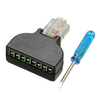 Adaptateur de connecteur de prise RJ45 Ethernet mâle vers borne à vis 8 broches de haute qualité, tout neuf, pour sortie CC de DVR de vidéosurveillance et ordinateur portable
