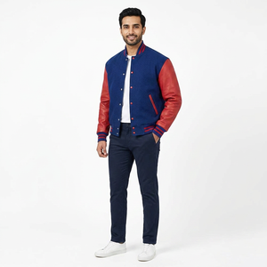 Blouson universitaire personnalisé pour homme 2026 – Coupe décontractée, coupe-vent, respirant, col montant fin, boutonnage frontal, style mode OEM - Product Image 1