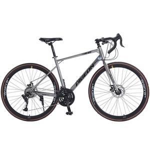 Bicicleta de Carretera PIGEON RS800 700C, 14 Velocidades, Manillar de Carretera, Acero con Alto Contenido de Carbono, Frenos de Disco Dobles, Neumáticos Marrones - Product Image 1