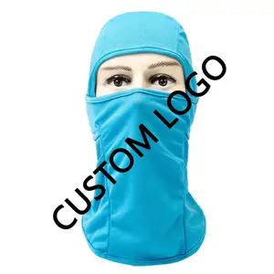 Máscara de esquí de cara completa elástica con impresión por sublimación de logotipo personalizado pasamontañas