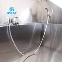 OSCAT Machine de lavage pour animaux de compagnie personnalisée, baignoire pour chiens en acier inoxydable, instrument vétérinaire, directement de l'usine