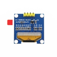 Módulo de Pantalla PMOLED Blanco de 0.96 Pulgadas, Resolución 128x64, Interfaz I2C, 4P, con Montaje en PCB