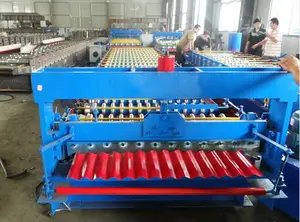 Máquina formadora de rolos para telhados certificada para fabricação de chapas de ferro corrugado