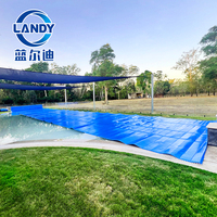 Couverture de piscine en mousse XPE bleue LANDY, imperméable et anti-UV, pour piscines enterrées