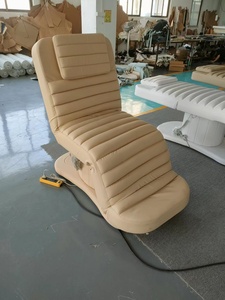 Luxury Modern Style Pink Double Column Electric Beauty Massage Bed New Style Facial Lash Bed Made of Synthetic Leather - Product Image 3