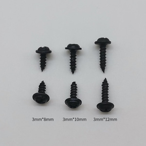 Vis autotaraudeuses 3mm 8mm 10mm 12mm à tête cylindrique fendue pour bois, métriques, droites, en fer, grade A - Product Image 1