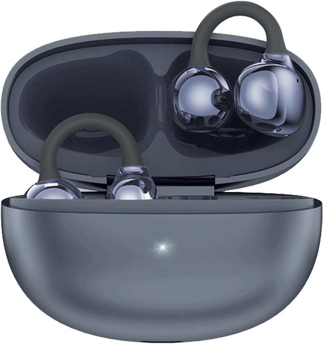 Noir avec boucles d'oreilles