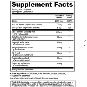 Capsule Wrightlife OEM Bloccanti DHT, Integratore con Estratto di Saw Palmetto 2000mcg, Supporta Capelli Spessi e Forti - Product Image 2