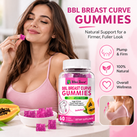 Gummies véganes naturelles BBL pour la courbe mammaire – Complément de soin corporel pour femmes, favorisant l'augmentation mammaire, le lifting, la fermeté des hanches et des fesses, et le soutien immunitaire