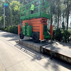 Plateforme de travail à ciseaux tout-terrain, hauteur de travail 22 m, alimentation diesel/batterie - Product Image 2