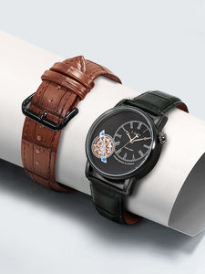 Montre à quartz pour homme TOMI T103, nouvelle tendance, design simple, bracelet en cuir, affichage à aiguilles, montre-bracelet en stock - Product Image 4
