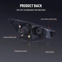 Phares LED améliorés avec feux de jour DRL, lampes avant de tuning, accessoires de voiture pour Ford Focus 2015 à 2018