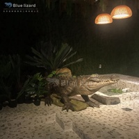 Modèle de crocodile animatronique grandeur nature, réaliste, pour la décoration de parcs de jungle, zoos et parcs d'attractions