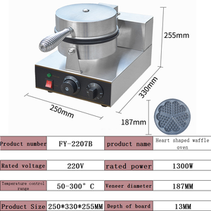 Máquinas para hacer gofres al por mayor para máquina de bollos eléctrica en forma de corazón máquinas de aperitivos máquina para hacer gofres para desayuno platos de gofres - Product Image 3