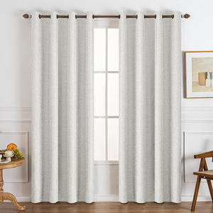 Rideaux occultants gris en polyester 100% isolants thermiquement pour la maison, le salon, l'hôtel, le café, l'hôpital, la fenêtre - Product Image 1