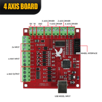 Placa de Interfaz USB CNC de 4 Ejes para Control de Movimiento Flying Eagle, en Stock en Almacén de Polonia, para Controlador de Motor Paso a Paso Mach3