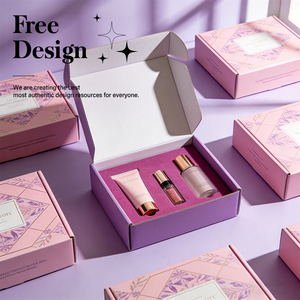 Emballage personnalisé haut de gamme écologique réutilisable pour vernis à ongles et cosmétiques, en carton ondulé kraft avec gaufrage éponge - Product Image 2