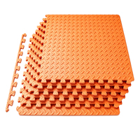 Alfombrilla de Gimnasio de EVA Naranja al por Mayor, Suelo de Gimnasio de Alta Densidad, Alfombrillas Encajables Tipo Rompecabezas, Tamaño Personalizado, Espuma Premium Duradera