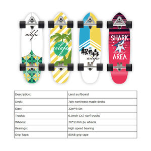 <span class=keywords><strong>Longboard</strong></span> complet de style rétro KRD SEN pour le surf sur route en bois d'érable, idéal pour les jeunes, pour une utilisation en extérieur, sur la rue et en compétition - Product Image 6