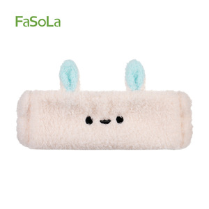 FaSoLa Plush Face Wash Headband White Bear Breathable Sweat Absorbent Daily Use - Product Image 5