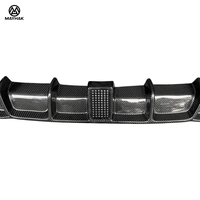 Diffuseur arrière en fibre de carbone véritable à infusion sous vide avec éclairage LED, kit carrosserie pour BMW Série 3 F30 F35 2013-2019, lèvre de pare-chocs arrière