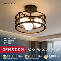 Lampe suspendue de décoration de chambre à coucher au design rond, très vendue, avec télécommande via l'application Tuya, abat-jour en PC blanc chaud, lustre