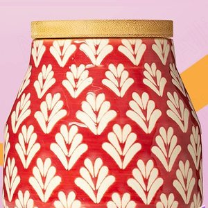 Pot de rangement en céramique rouge, avec Relief créative, parfumé, Table basse, organisateur de thé, bureau, pots de bonbons, pot de rangement - Product Image 4