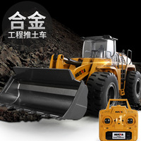 Excavadora RC de Aleación 1:14 24CH, Camión de Construcción Eléctrico con Control Remoto, Batería de Iones de Litio, Juguete de Ingeniería de Simulación