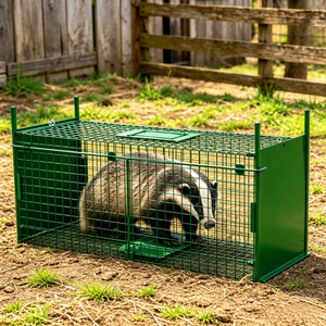 Piège à Coyotes Robuste 130*45*50cm – Cage à Double Porte pour Capture Humaine de Badgers et Sangliers – Commandes en Gros - Product Image 1