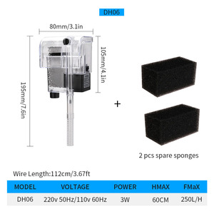 Bán Sỉ Bộ Lọc Bể Cá Bộ Lọc Thác Nước Gắn Tường Bộ Lọc Bên Ngoài Cho Bể Cá Bơm Oxy Bể Rùa Nhỏ Bằng Cotton - Product Image 5