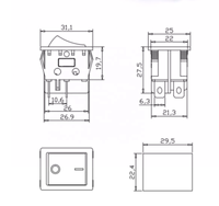 Interrupteur à bascule JY KCD4 30A 220V 4 broches certifié CE/CQC, durée de vie de 100 000 cycles, haute puissance